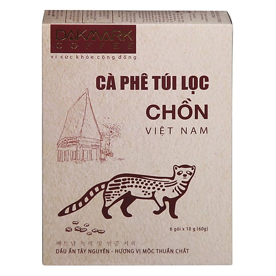 [해외] [해외] [DAKMARK] 닥마크 족제비 위즐 드립백 향 좋은 베트남 커피 6EAX10G