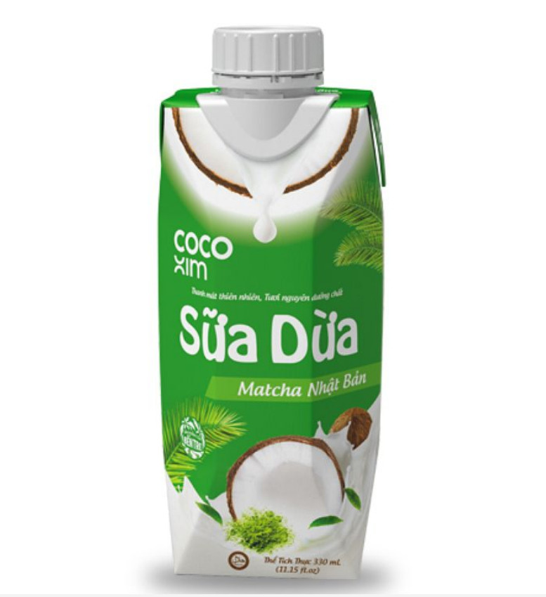 [해외] [해외] [COCOXIM] 코코샴 코코넛 마차맛 우유 베트남 건강 주스 COCONUT MATCHA MILK 330ML
